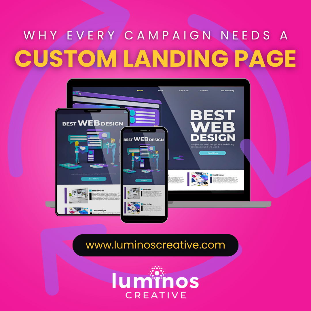 Dedicated landing pages for marketing campaigns